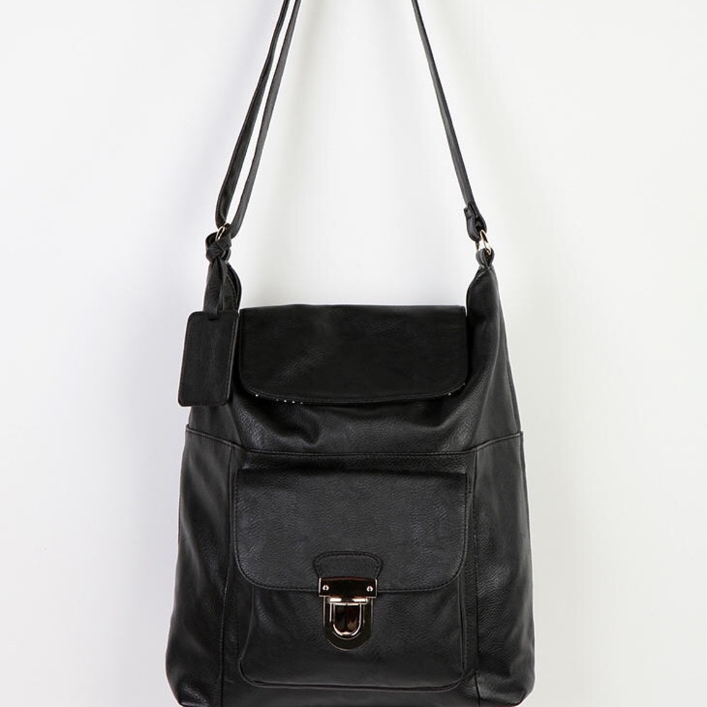 Cooperative faux leather tote